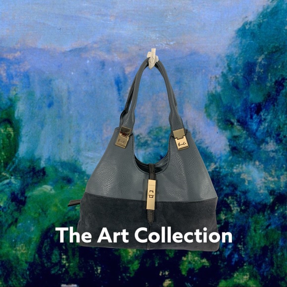 GUSSACI  Grey Shoulder Bag_ Purse Vega Leather - Picture 7 of 15